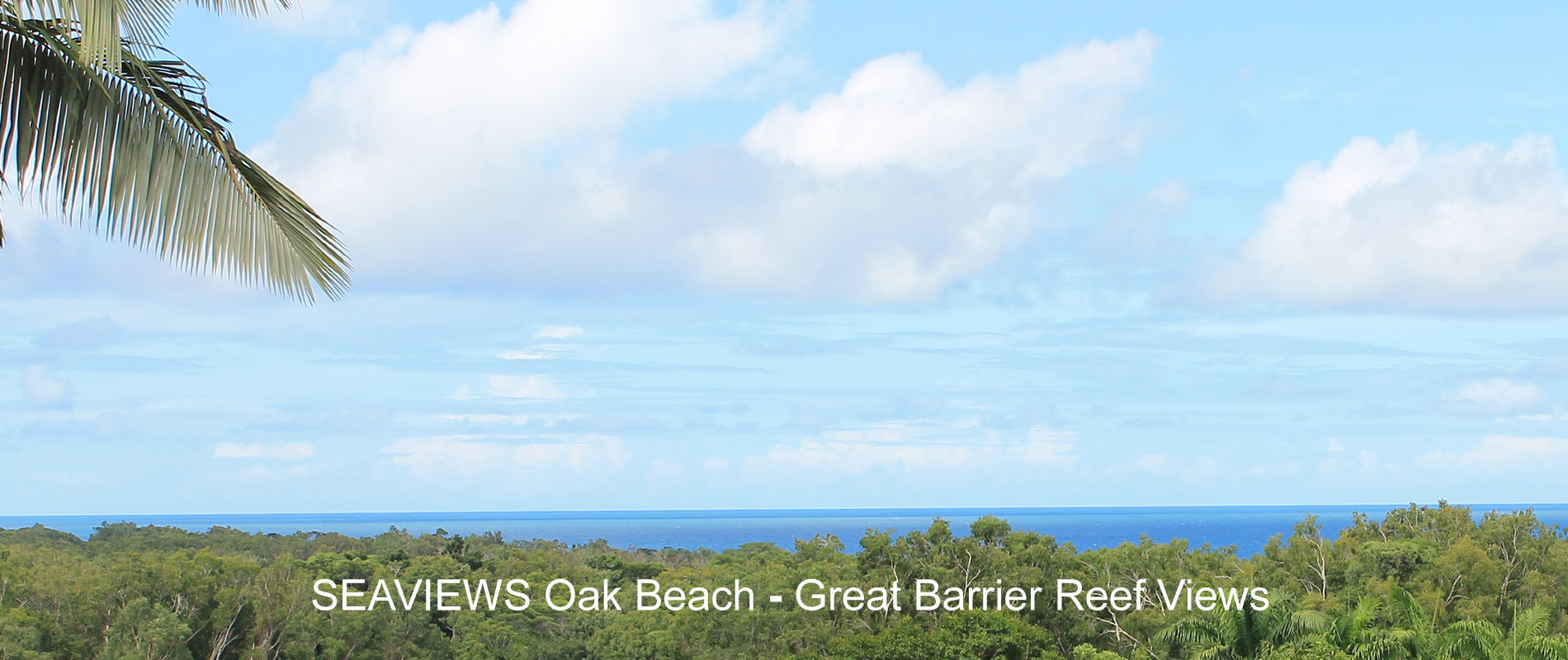View from private balcony Panoramic Coral Sea and tropical rainforest views from private studio balcony
